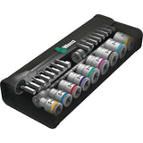 Wera 8100 sb 11 zyklop metalen ratelset, 3 8 gereedschapsset (zwart groen, 29-delig, volledig metalen ratel met vierkantaandrijving) - afbeelding 2