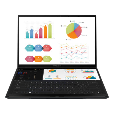 Asus zenbook duo ux8406ca-ql038w 14 copilot+ 2-in-1 laptop (grijs | ultra 7 255h | arc 140t | 32 gb | 1 tb ssd | oled | touch)