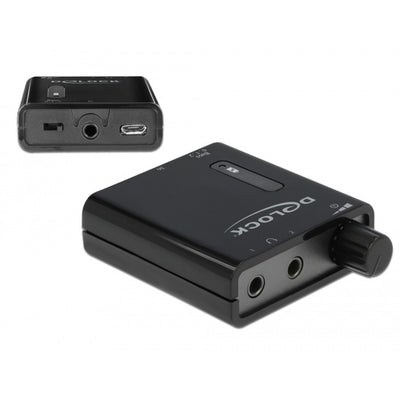 Delock portable stereo hoofdtelefoon versterker (zwart)