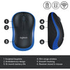 Logitech wireless mouse m185 (blauw, retail)