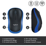 Logitech wireless mouse m185 (blauw, retail) - afbeelding 6
