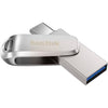 Sandisk ultra dual drive luxe 256 gb usb-stick (zilver, usb-a 3.2 gen 1, usb-c 3.2 gen 1)