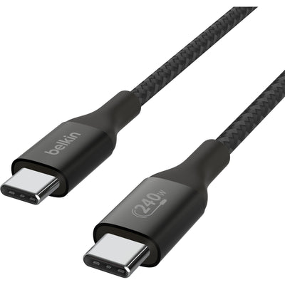 Belkin boostcharge usb-c > usb-c kabel (zwart, 1 meter, 240 w)