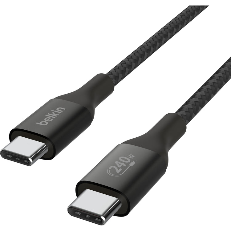 Belkin boostcharge usb-c > usb-c kabel (zwart, 1 meter, 240 w)