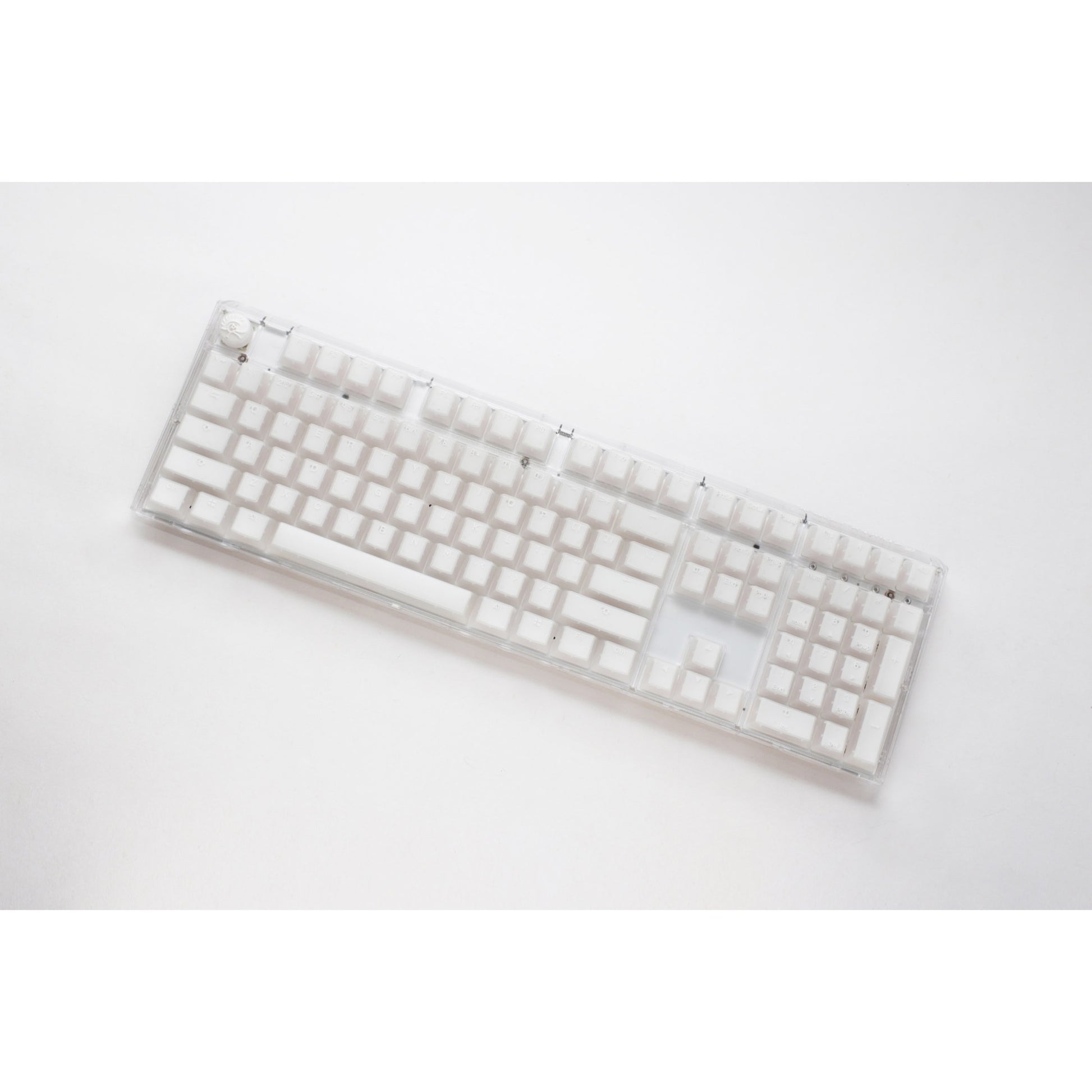 Ducky one 3 aura white rgb mechanisch toetsenbord (wit, us lay-out (qwerty), cherry mx speed silver, 100%, abs double shot, hot swap)
