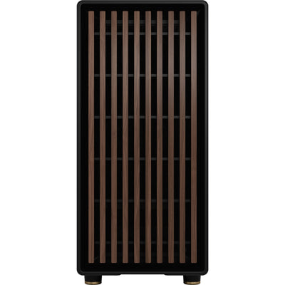 Fractal design north midi tower behuizing (zwart houtkleur | 2x usb-a | 1x usb-c)