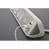 Brennenstuhl ®estilo hoekaansluitdoosstrook met usb laadfunctie 4-weg 2x beschermende contactdozen 2x euro zilver wit - afbeelding 7