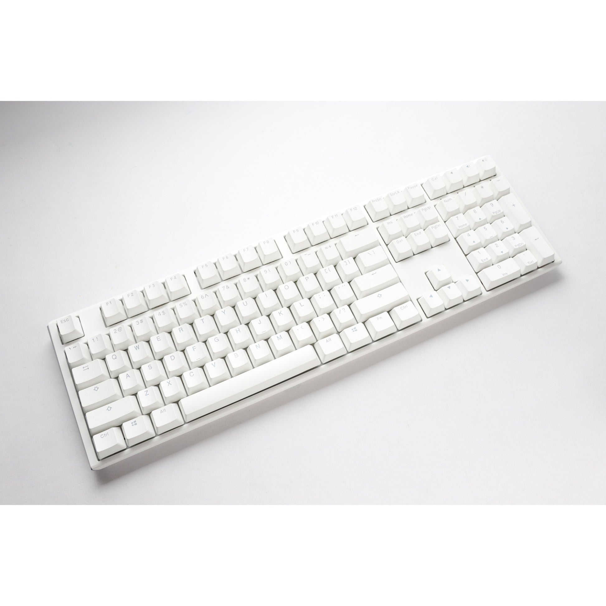 Ducky one 3 classic pure white rgb mechanisch toetsenbord (wit, us lay-out (qwerty), cherry mx silent red, 100%, rgb led, double-shot pbt, hot-swappable, quack mechanics)