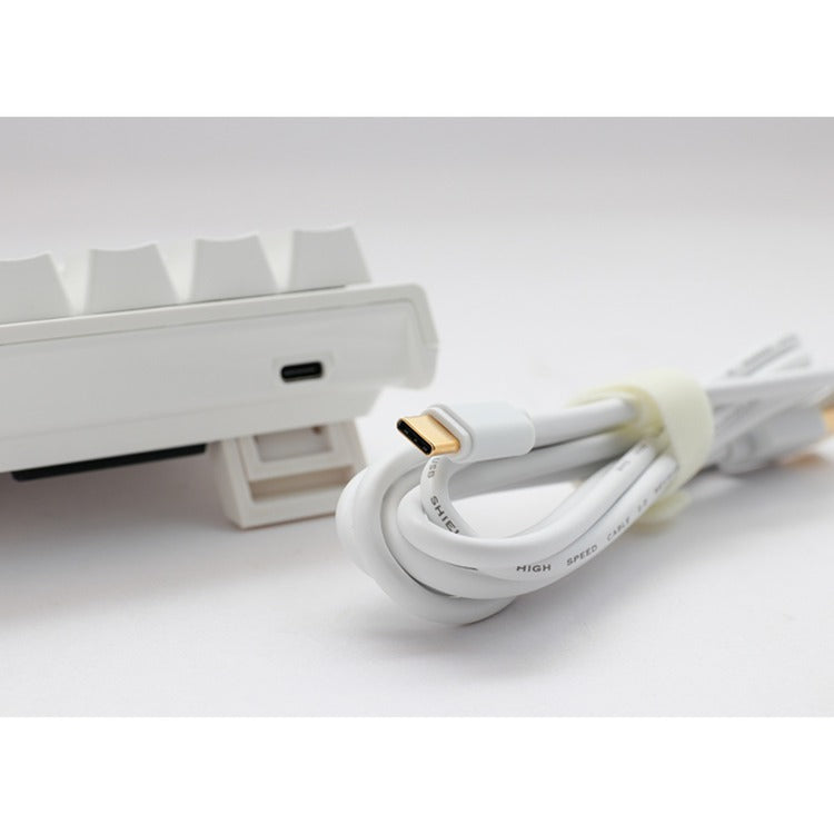 Ducky one 2 pro mini white classic rgb mechanisch gaming toetsenbord (wit, us lay-out (qwerty), cherry mx brown, 60%, rgb led, double-shot pbt, quack mechanics)