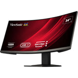 Viewsonic uwqhd curved docking monitor met kvm-switch vg3419c 34 ultrawide (zwart (mat), 1x displayport, 1x hdmi, 1x usb-c, 3x usb-a, 1x rj-45, 120 hz, 1x hdmi, 1x displayport, usb-a, usb-b, usb-c, lan, audio) - afbeelding 4