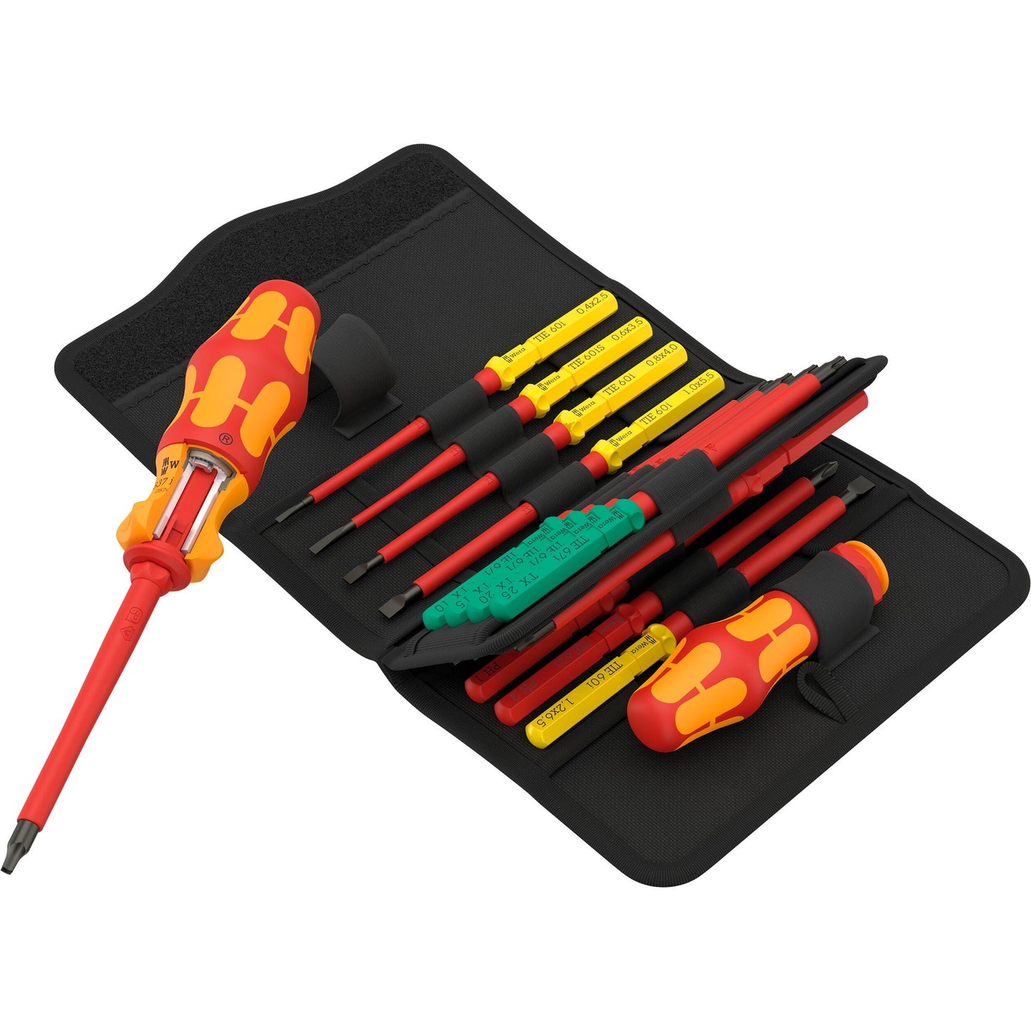 Wera kraftform kompakt vde 17 ra imperial 1 schroevendraaier (rood geel, 17‑delig)