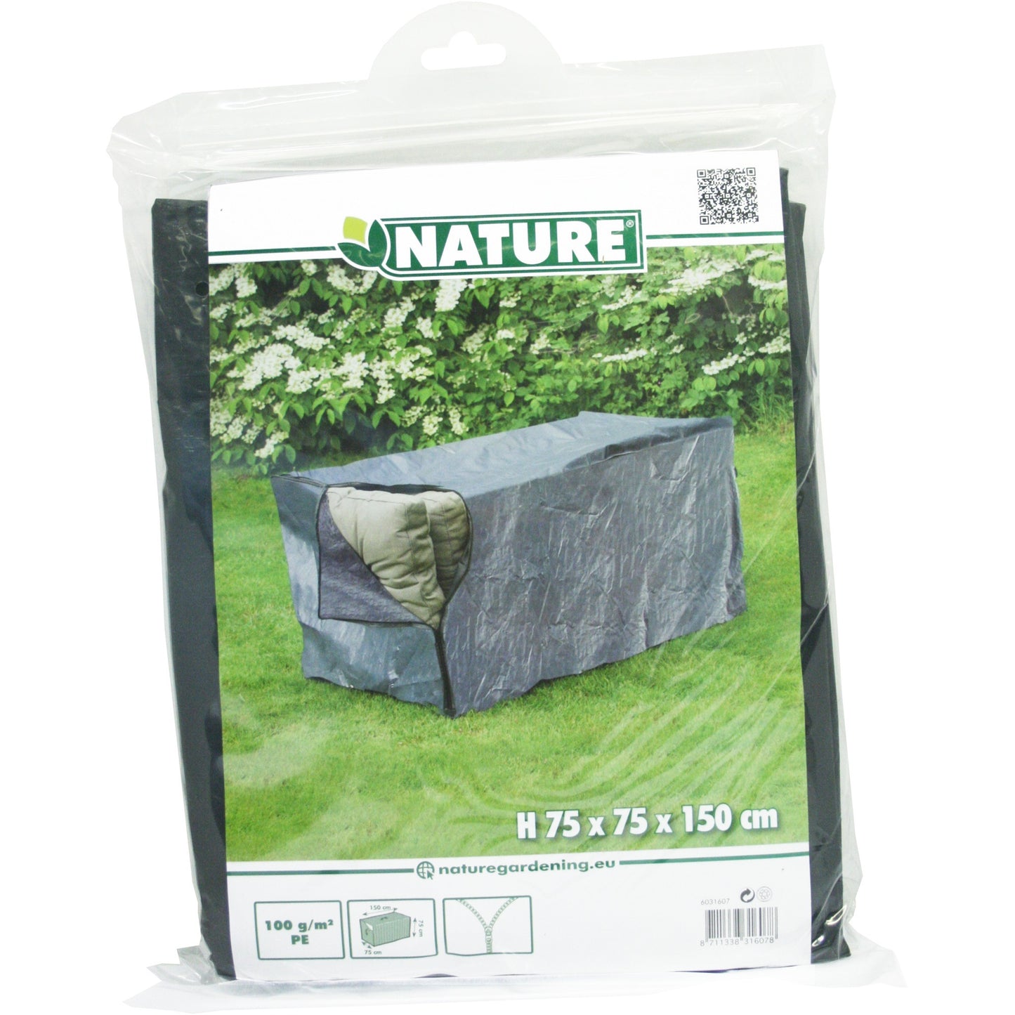 Nature tuinmeubelafdekhoes voor loungekussens (verschillende vormen) afdekking (grijs, 6031607)
