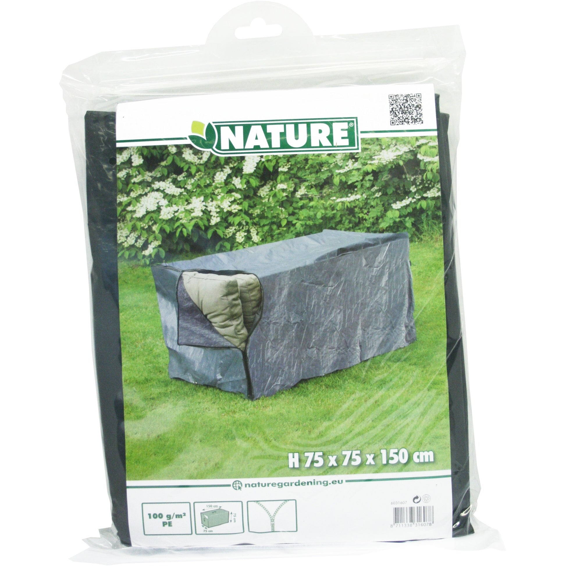 Nature tuinmeubelafdekhoes voor loungekussens (verschillende vormen) afdekking (grijs, 6031607)