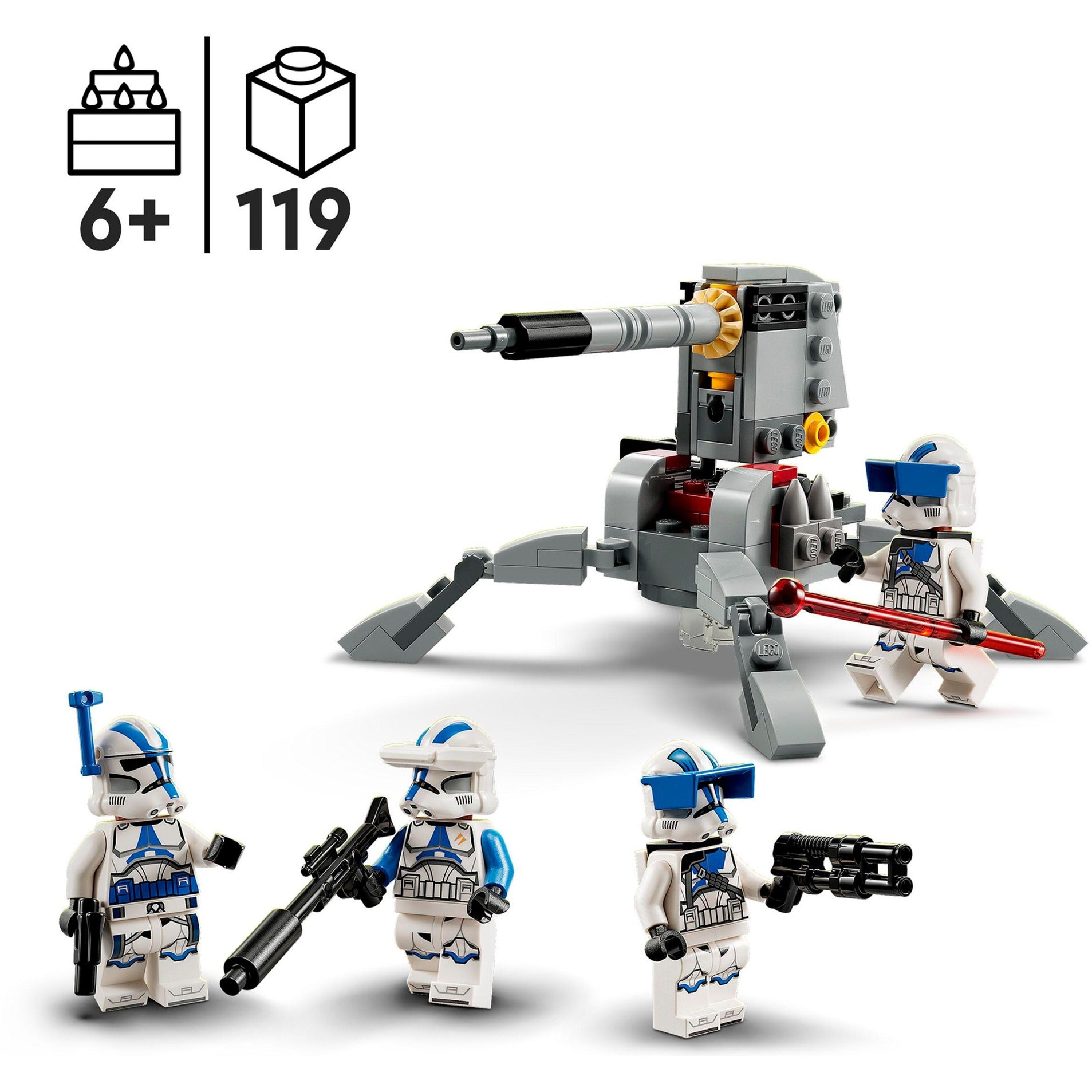 Lego star wars 501st clone troopers battle pack bouwbaar speelgoed met minifiguren - 75345