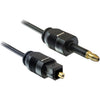 Delock toslink male -> toslink mini 3.5mm, 2m kabel (zwart, 82876)