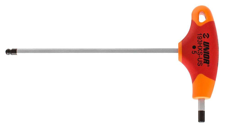 Unior tools t-handle ball-end hex wrench 193hxs-us