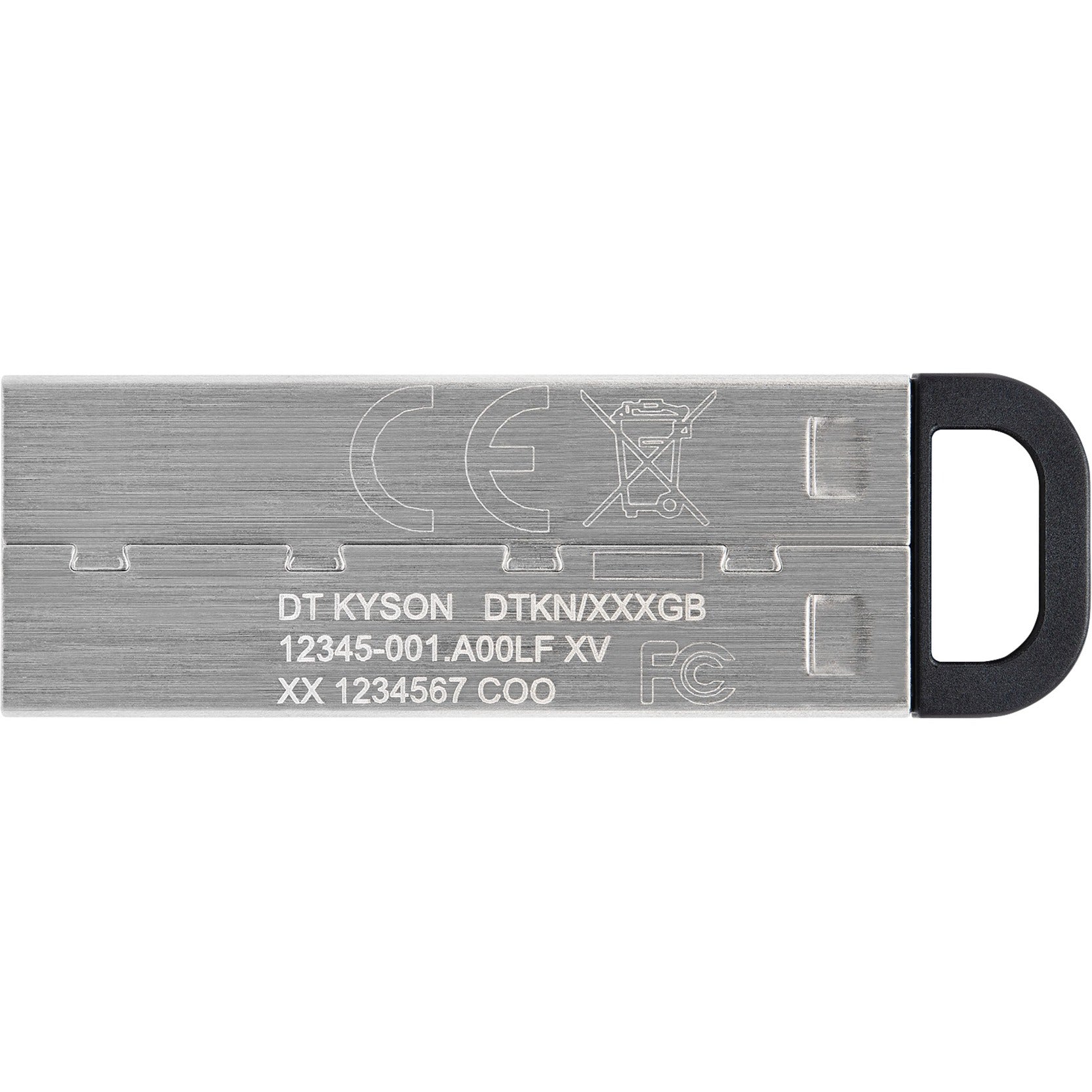 Kingston datatraveler kyson 64 gb usb-stick (zilver, dtkn 64gb)