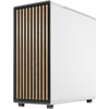 Fractal design north midi tower behuizing (wit houtkleur | 2x usb-a | 1x usb-c | tempered glass)