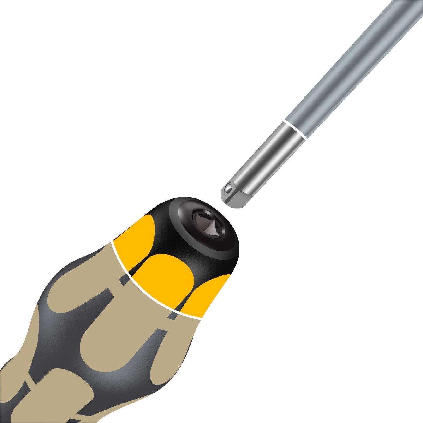 Wera 932 s 6 schroevendraaierset kraftform + houder (zwart geel, 6‑delig)
