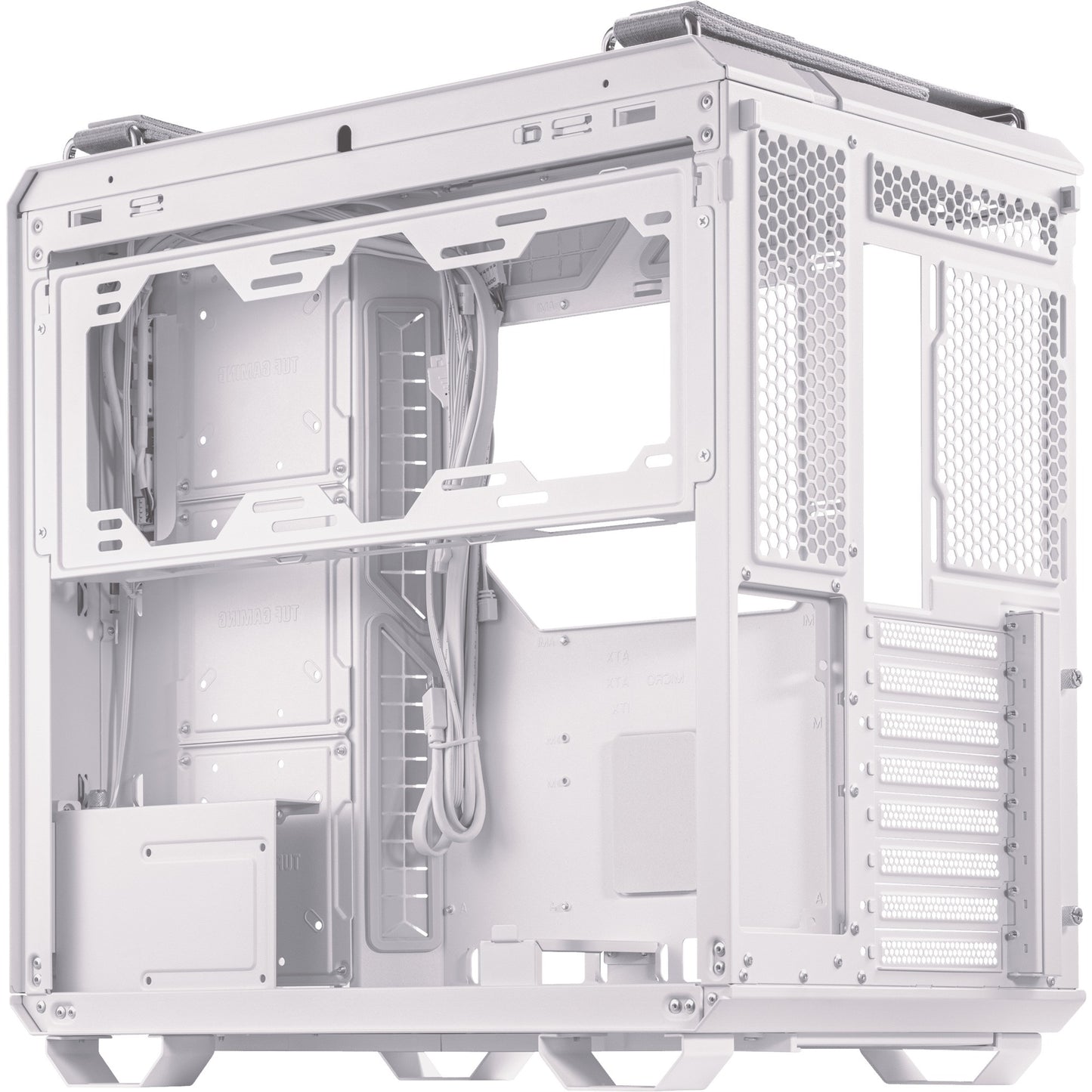 Asus tuf gaming gt502 midi tower behuizing (wit | 2x usb-a | 1x usb-c | tempered glass)