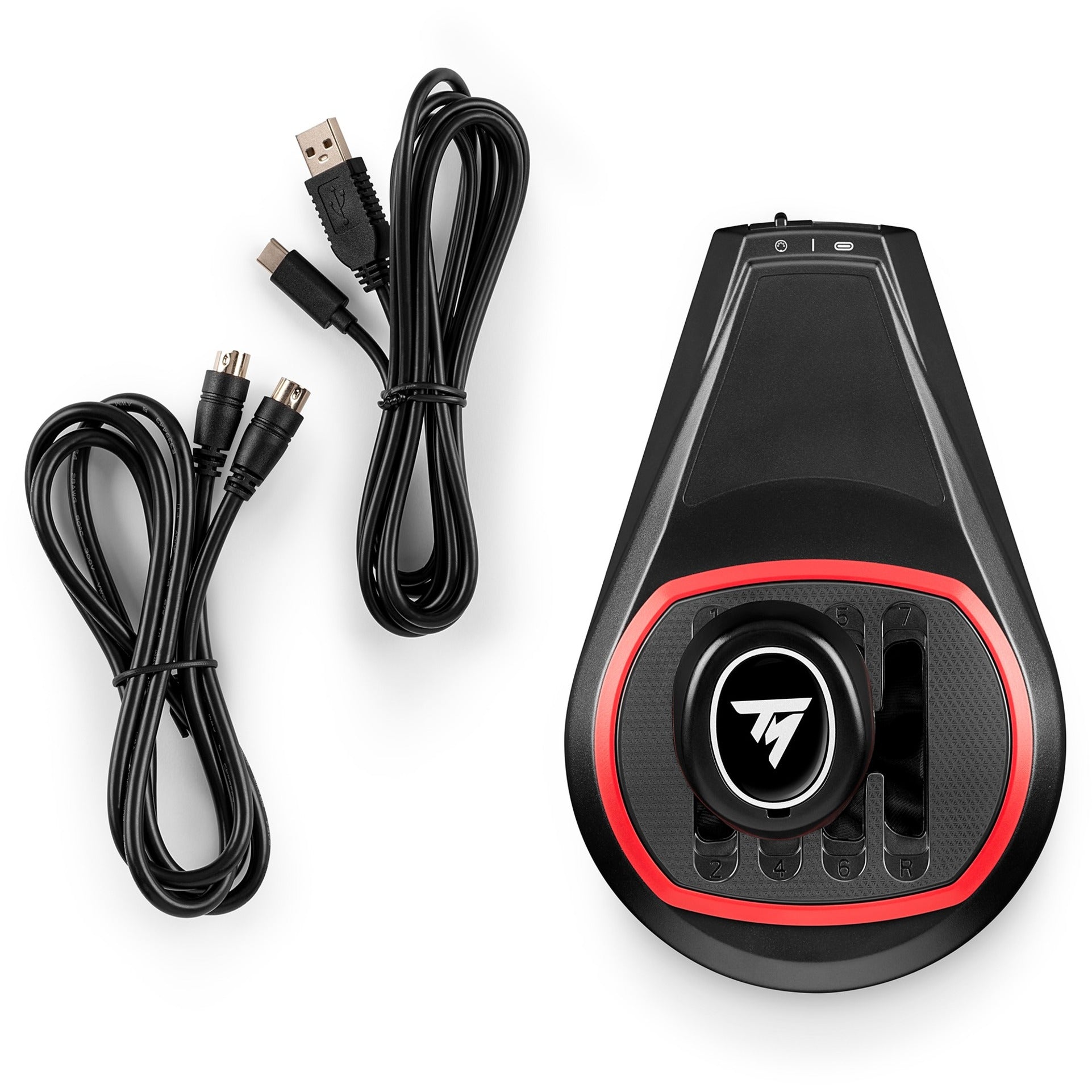Thrustmaster th8s add-on gaming shifter (zwart rood, pc, playstation 4, playstation 5, xbox series x|s, xbox one)
