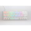 Ducky one 3 classic pure white mini rgb mechanisch toetsenbord (wit, us lay-out (qwerty), cherry mx red, 60%, rgb led, double-shot pbt, hot-swappable, quack mechanics)