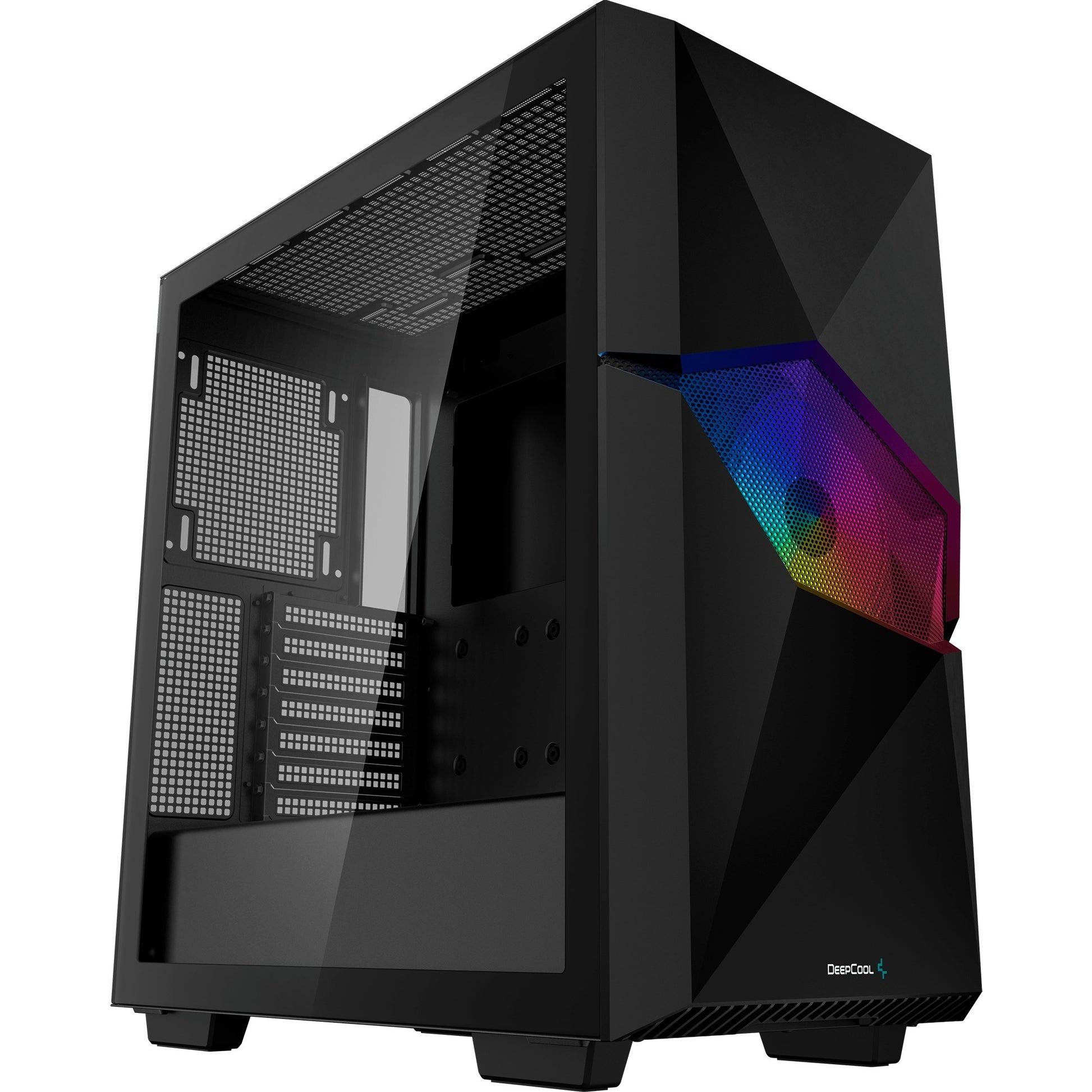 Deepcool cyclops midi tower behuizing (zwart | 1x usb-a | 1x usb-c | window)