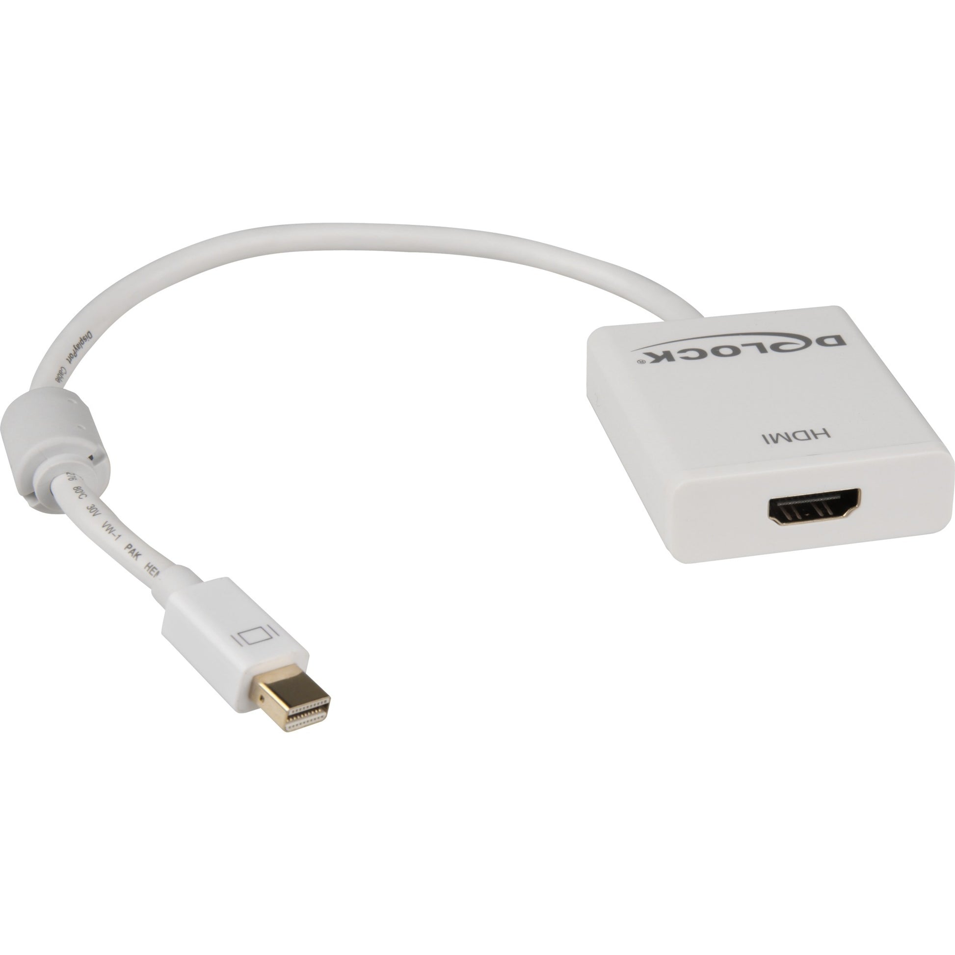 Delock mini displayport > hdmi adapter (wit, 0,2 meter, 4k)
