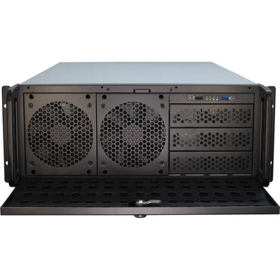 Inter-tech 4u 4129l rack behuizing (zwart | 2x usb-a)