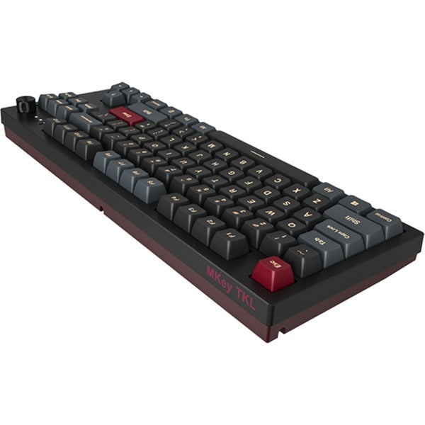 Montech mkey darkness tkl rgb mechanisch toetsenbord (zwart, us lay-out (qwerty), gateron g pro yellow, 80% (tkl), hot-swappable, rgb, pbt)