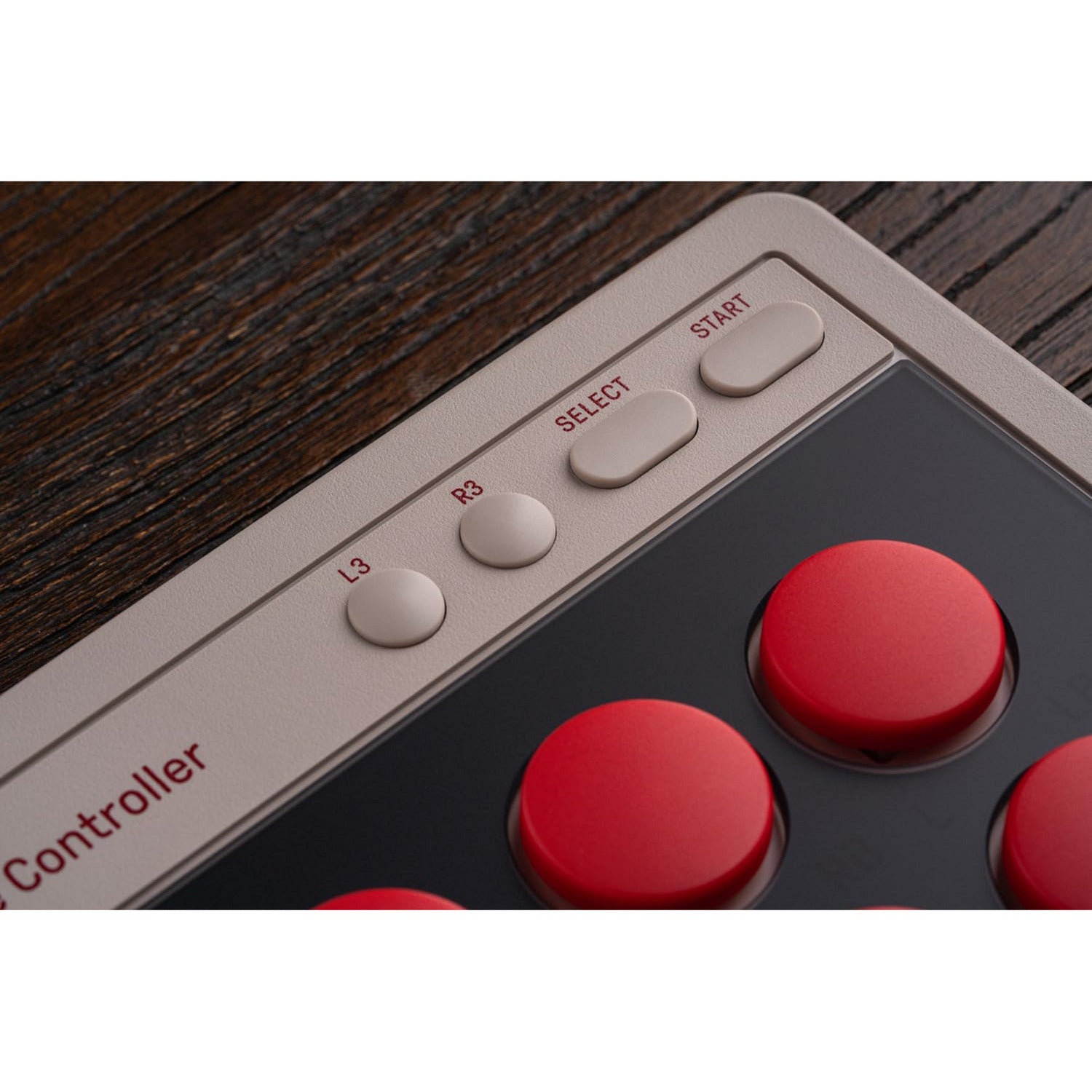 8bitdo arcade controller (grijs rood, 2.4 ghz bluetooth usb, nintendo switch 1 + 2, pc)