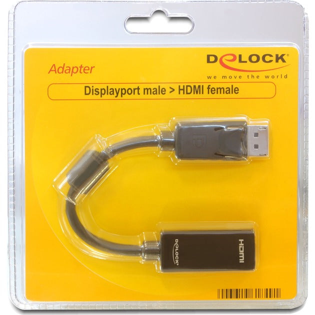 Delock displayport naar hdmi adapter (zwart, 0,125 meter, passief)