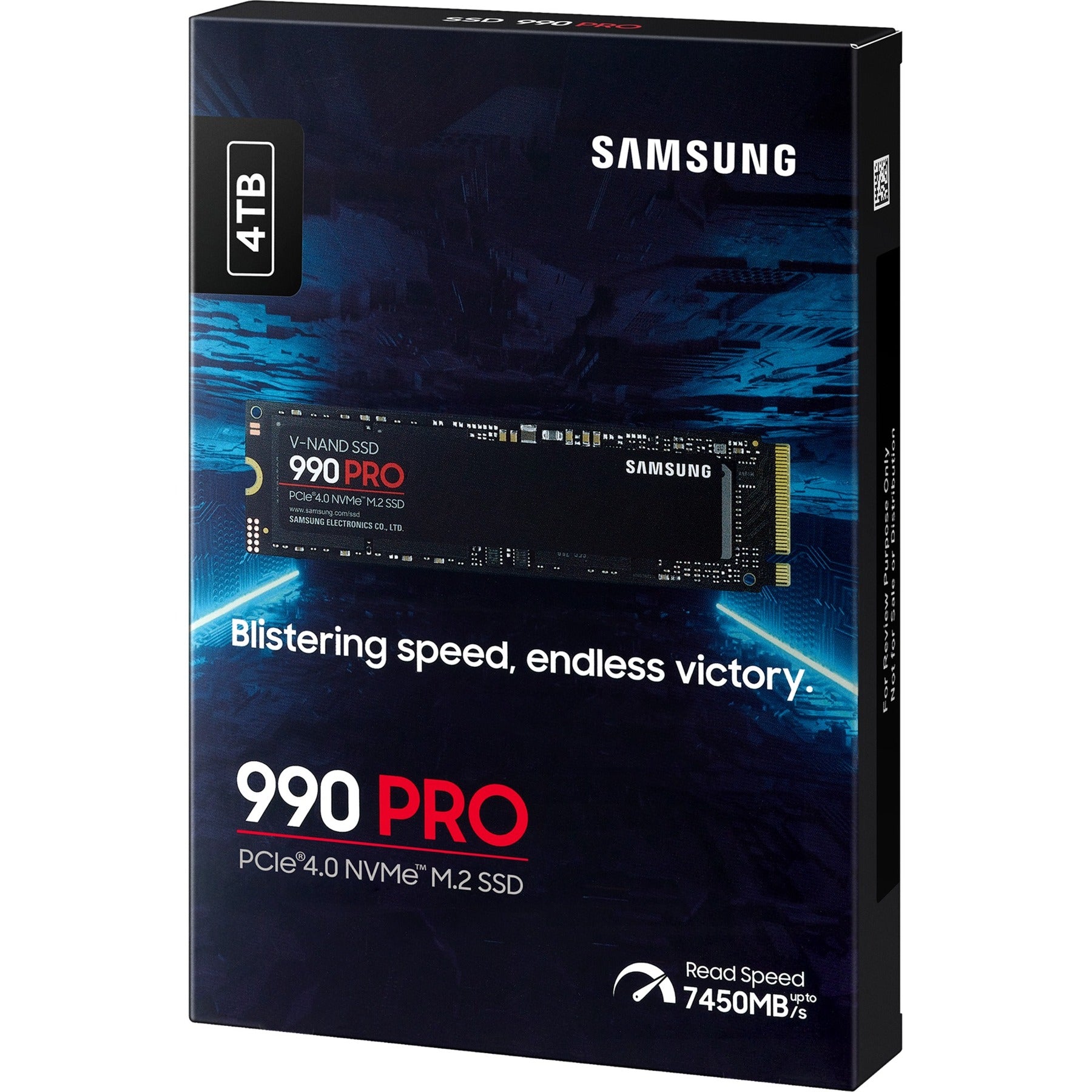 Samsung 990 pro 4 tb ssd (mz-v9p4t0bw, pcie gen 4.0 x4, nvme 2.0)