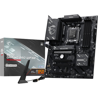 Msi b850 gaming pro wifi6e socket am5 moederbord (zwart, raid, 2.5gb-lan, wi-fi 6e, bt, sound, atx)