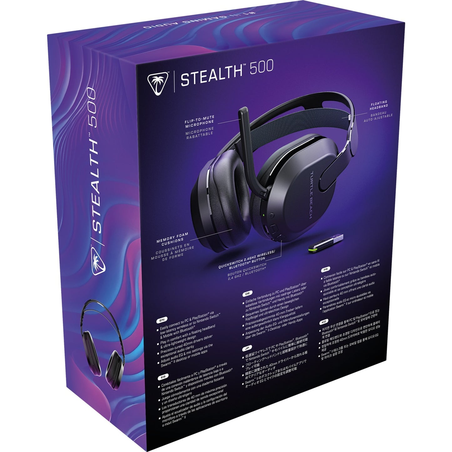 Turtle beach stealth 500 over-ear gaming headset (zwart, pc - windows 10 en hoger, playstation 4 5, nintendo switch, android, ios)