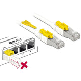 Delock patchkabel rj-45 secure met cat.6a (wit, 85331, 1 meter) - afbeelding 2