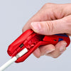 Knipex 16 95 01 sb ergostrip kabelstripper geschikt voor: ronde kabel, kabel voor vochtige ruimte, datakabel, coaxkabel