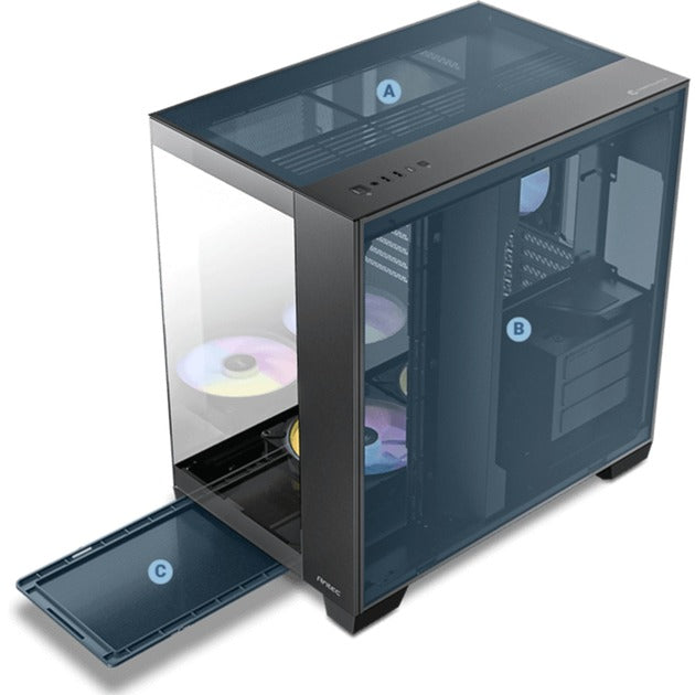 Antec c8 argb midi tower behuizing (zwart | 2x usb-a | 1x usb-c | tempered glass)