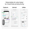 Plaud notepin s dicteerapparaat (paars, 64 gb, bluetooth 5.2 ble (bluetooth low energy) wi-fi)