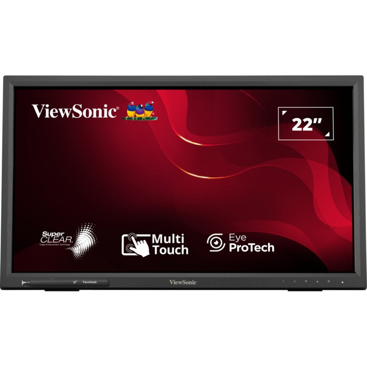 Viewsonic ir touch monitor td2223-2 22 (zwart, hdmi, vga, dvi, usb-a, usb-b)