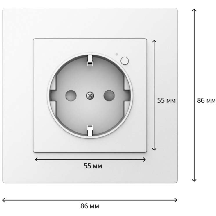 Aqara wall outlet h2 eu stekkerdoos (wit, zigbee)