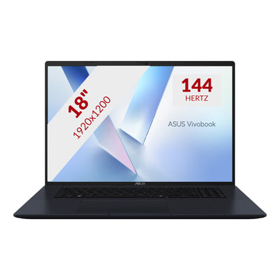 Asus vivobook 18 m1807ga-s8004w 18 laptop (blauw | ryzen 7 445 | radeon 840m | 32 gb | 1 tb ssd)