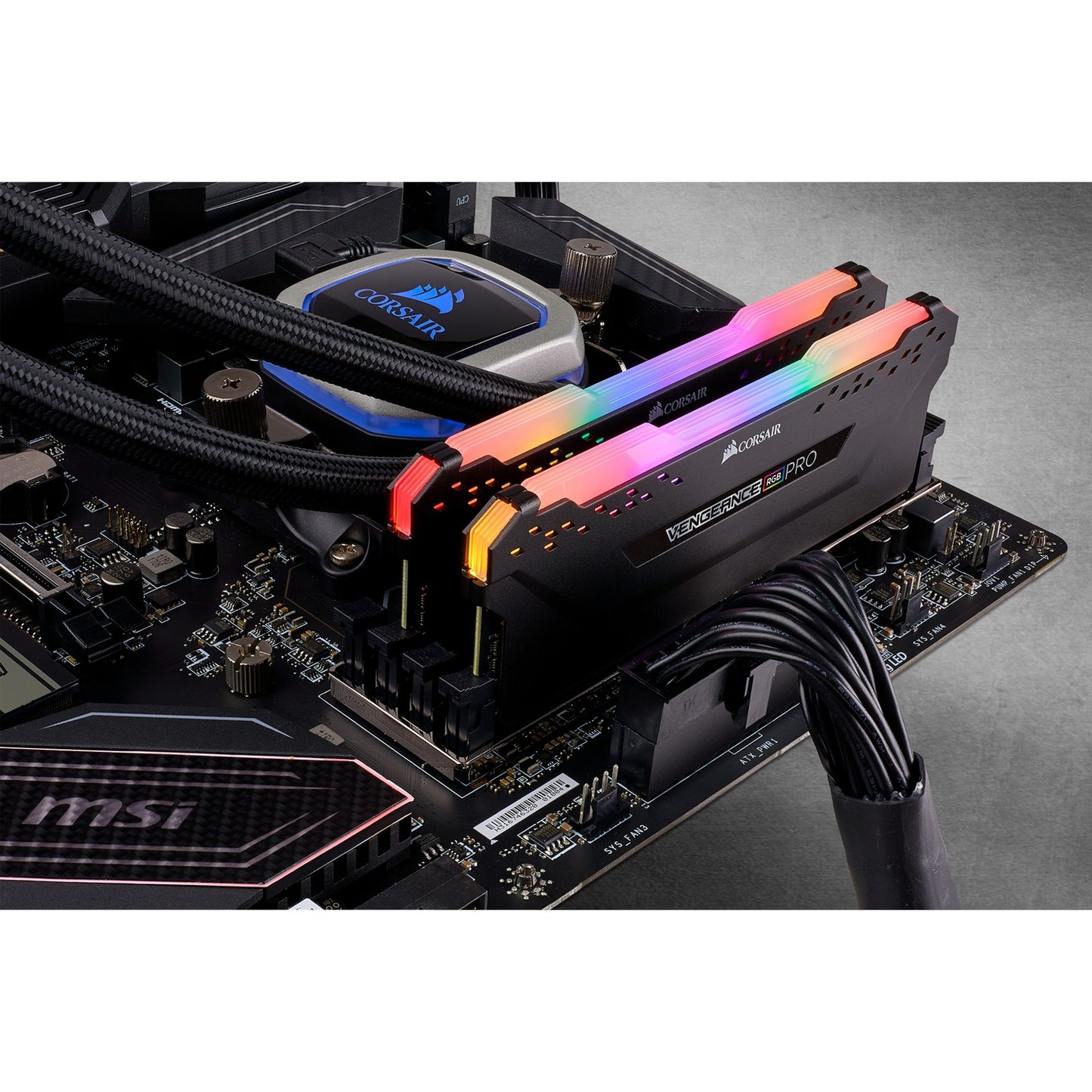 Corsair vengeance rgb pro 32 gb ddr4-3200 (2x 16 gb) werkgeheugen (zwart, cmw32gx4m2e3200c16, xmp 2.0)