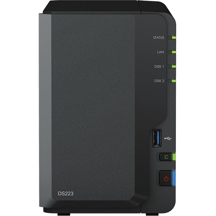 Synology diskstation ds223 nas (zwart, 1x 1gbe lan, 3x usb 3.2 gen 1)