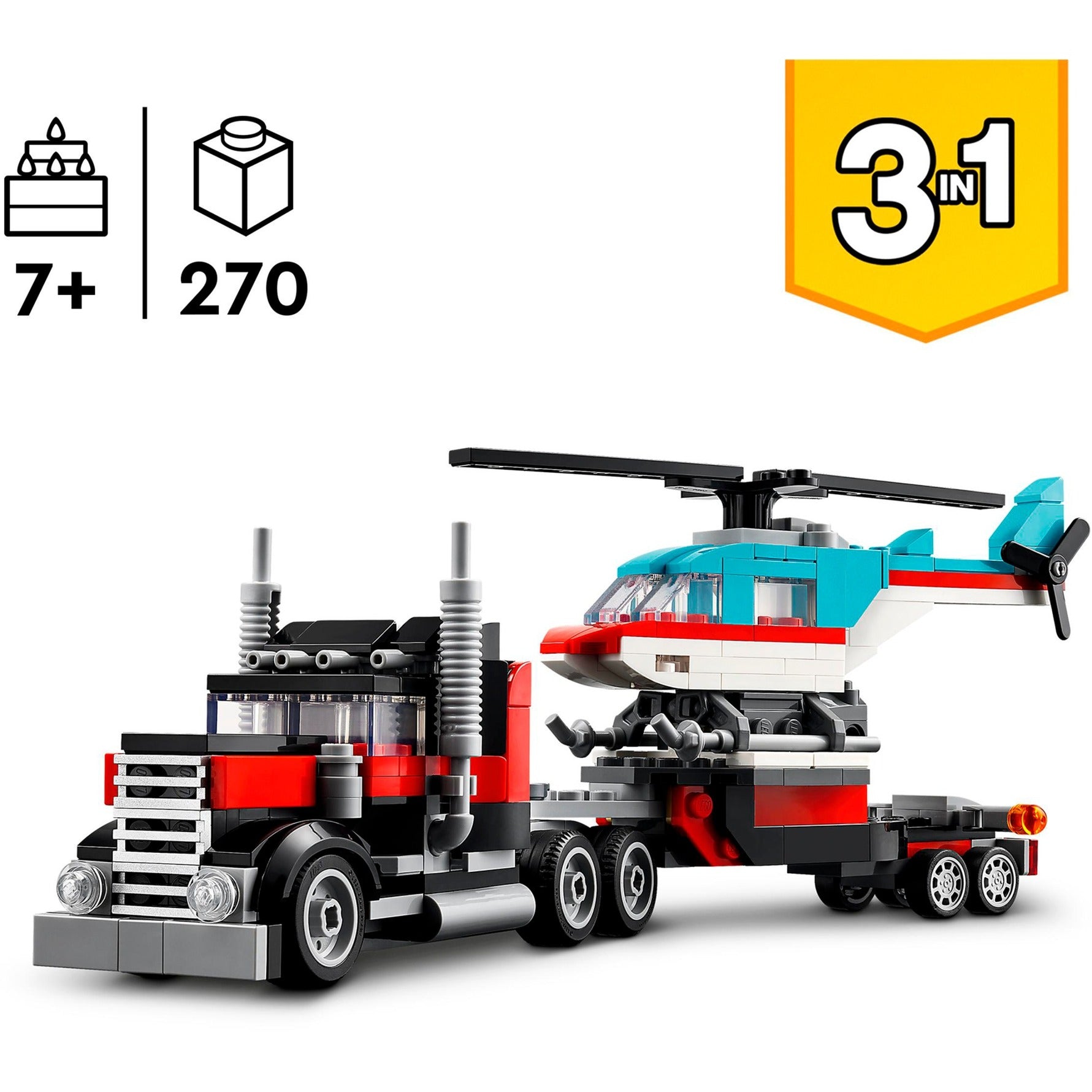 Lego creator 3in1 truck met helikopter - 31146
