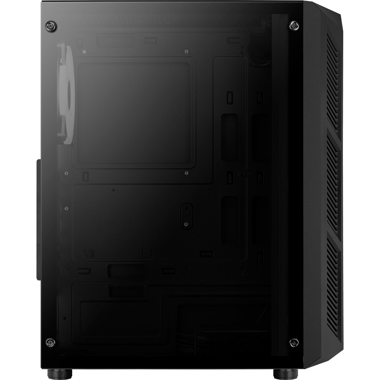 Aerocool prime v2 midi tower behuizing (zwart | 2x usb-a | rgb | window)