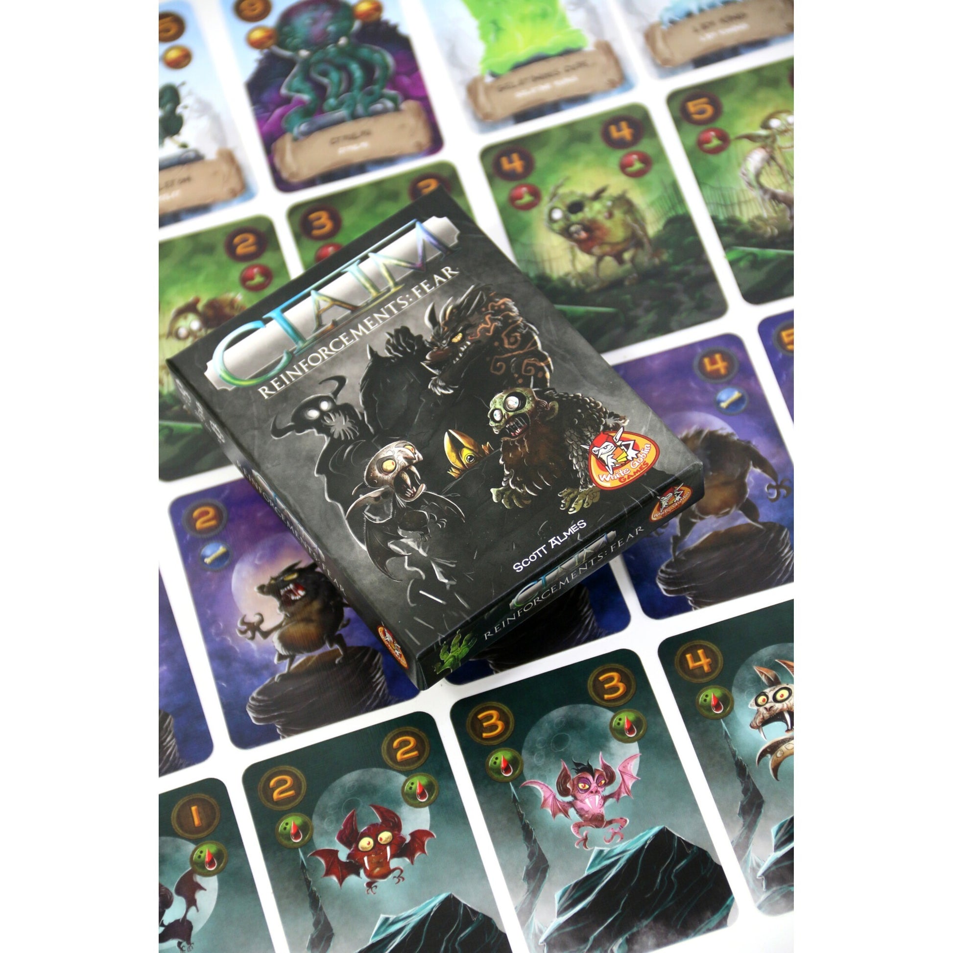 White goblin games claim reinforcements: fear kaartspel (nederlands, uitbreiding, 2 spelers, 25 minuten, vanaf 10 jaar)