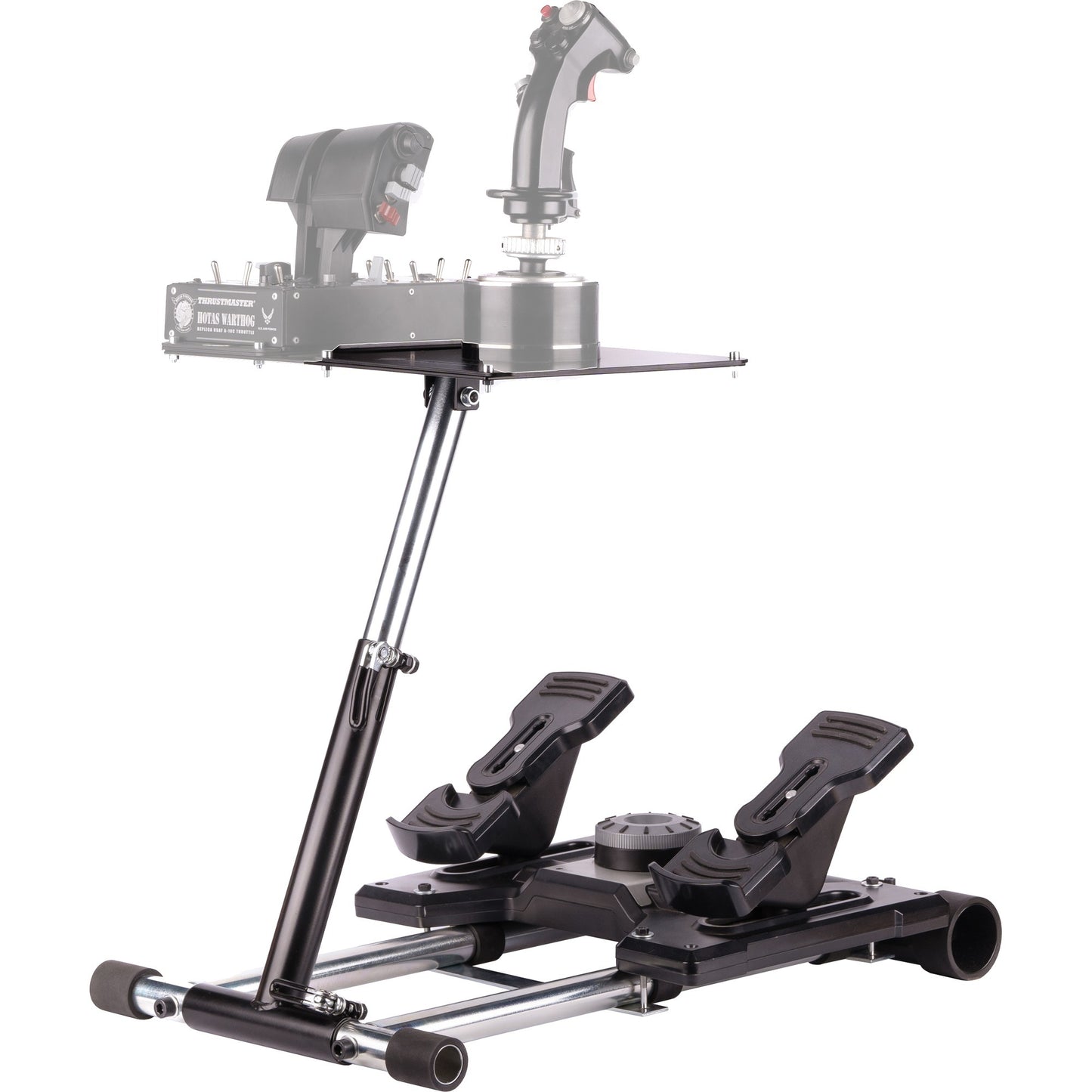 Wheel stand pro deluxe v2 thrustmaster hotas warth houder (zwart, voor thrustmaster hotas warthog, saitek x-55, x52, pro en x65)