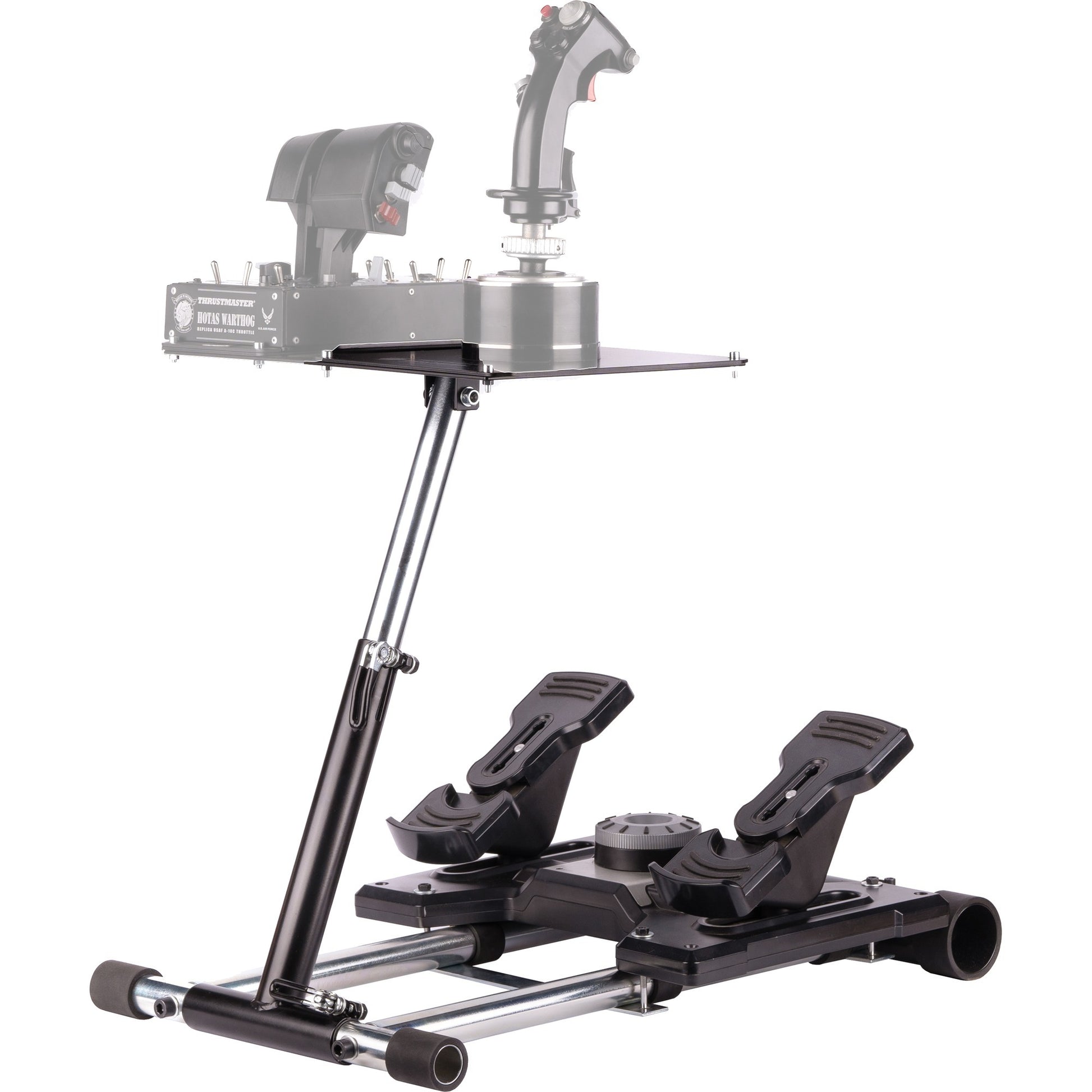 Wheel stand pro deluxe v2 thrustmaster hotas warth houder (zwart, voor thrustmaster hotas warthog, saitek x-55, x52, pro en x65)