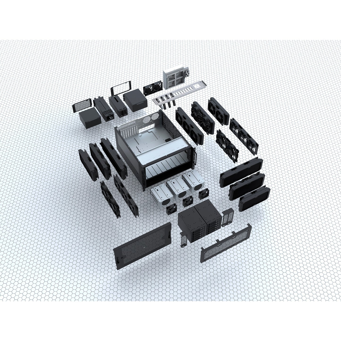 Silverstone rm600 rack behuizing (zwart)